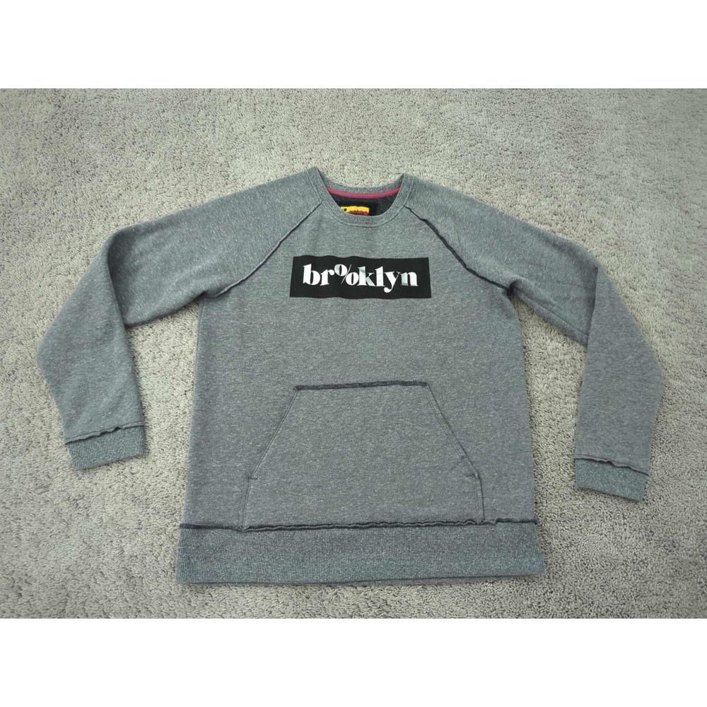 Brooklyn‎ Industries Pullover Womens XL Gray Raglan Long Sleeve Contrast Stitch